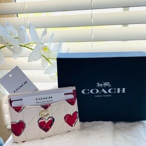 Coach Heart Card Holder- NWT